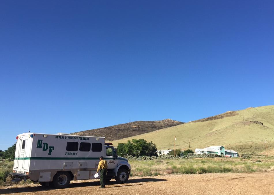 Mop up work continued on the Voltaire Fire in South Carson City. The fire is expected to be fully contained Thursday night.