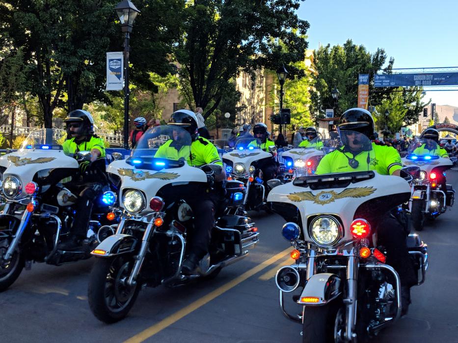 The Carson City Sheriff's Department joined in on the action.