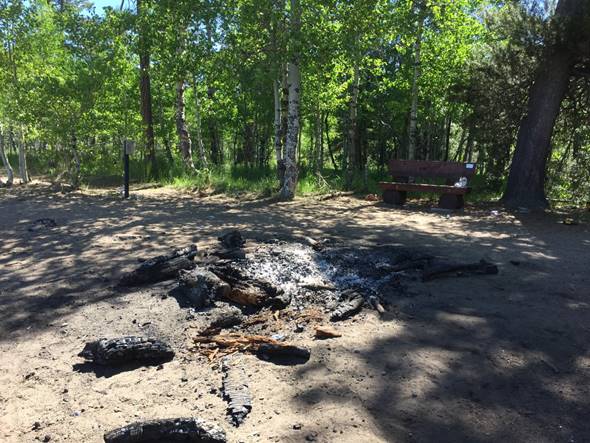 This illegal campfire at Tallac Point near Kiva Beach was discovered last week and extinguished before it started a wildfire.