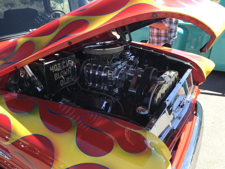1955 Chevy pickup engine.