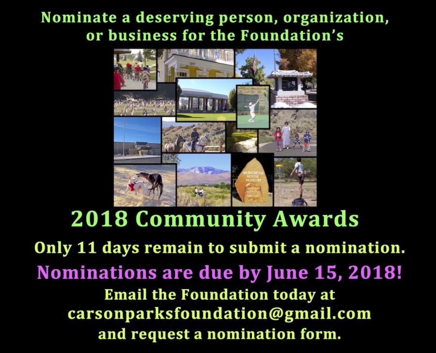 Nominations Parks Foundation 2018 Awards Due June 15, 2018