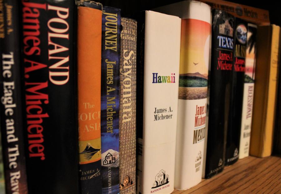 A collection of James Michener novels.