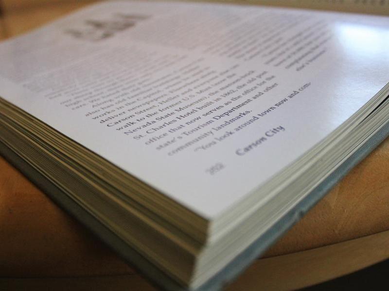 Photos by Brett Fisher. The book "Stories from the Sagebrush."