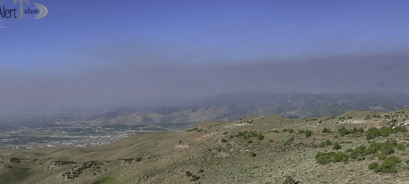 This image was taken Tuesday, 8 a.m. via the Tahoe Fire Cam at McClellan Peak north of Carson City.