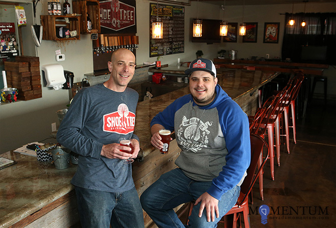 Brothers Jeff, left, and Paul Young opened Shoe Tree Brewing Co. in Carson City. Photos by Cathleen Allison, Nevada Momentum