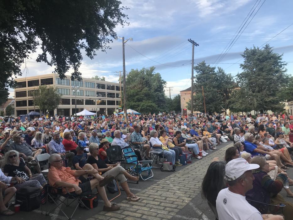 Saturday's Levitt AMP concert drew a crowd of hundreds.