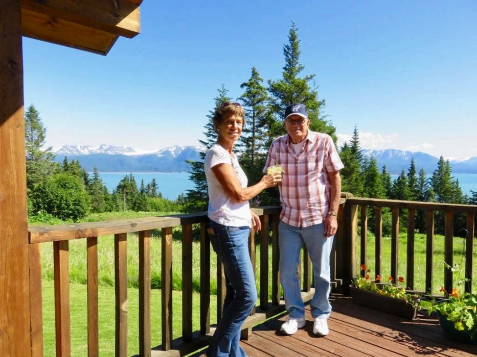 Don and Elaine enjoying their stay at the homestead.