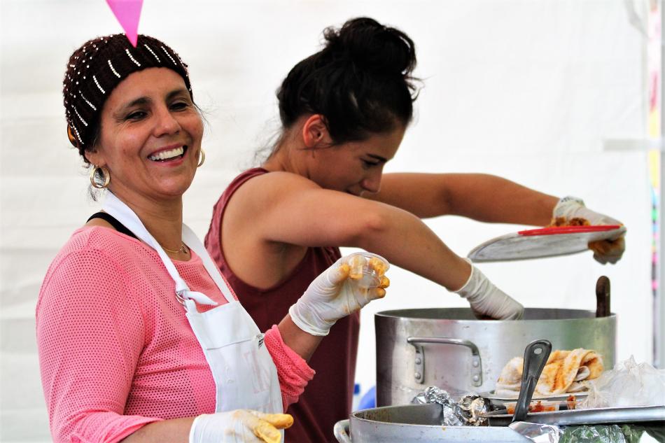 The Lady Tamales serving up fresh, homemade tamales.