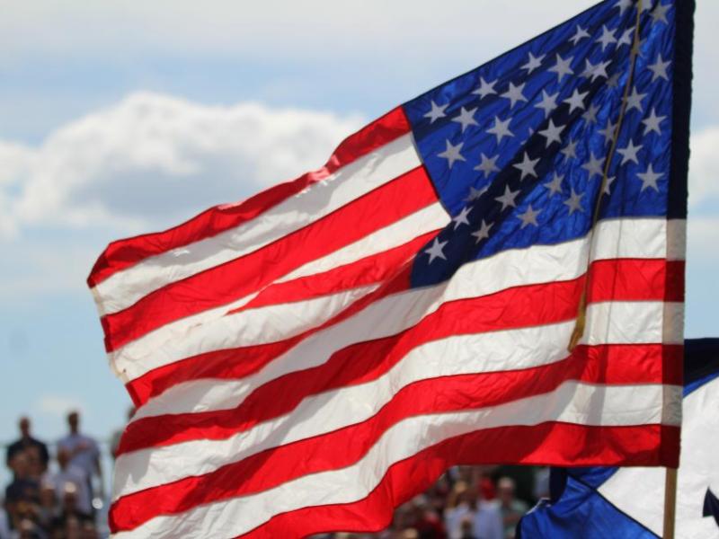At least 2 stolen American flags have been reported to the sheriff’s office with others missing. Photo by Brett Fisher