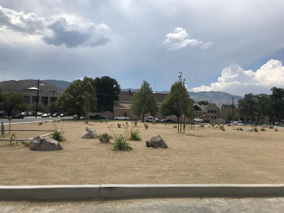 Desert landscaping covers the majority of the park.
