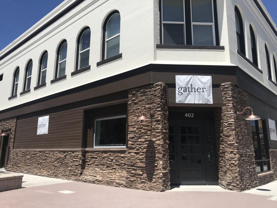Gather is located at 402 N. Carson Street in the old Horseshoe Club