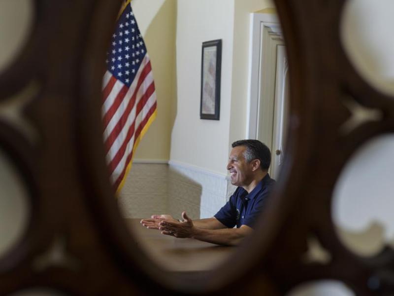 Gov. Brian Sandoval talks about being named grand marshal for the 2018 Nevada Day parade. Nevada Momentum photo