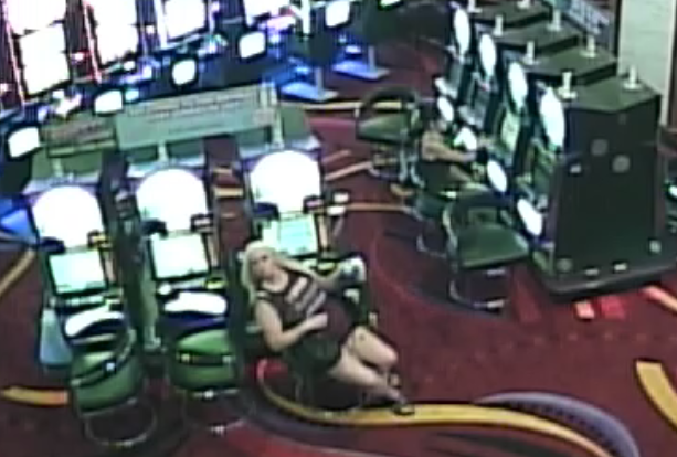The female suspect was described as white female adult with long blonde hair.