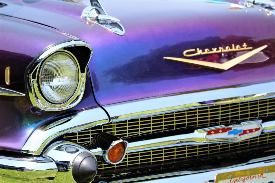 A 1957 Chevrolet Bel Air with heat-sensitive paint.