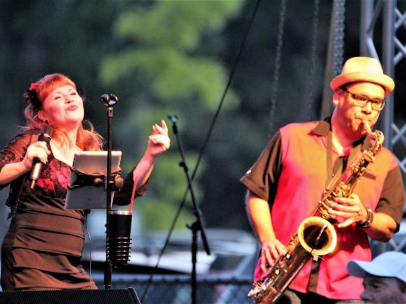 Photos by Brett Fisher. Aileen Quinn and the Leapin' Lizards perform Saturday night at the BAC.