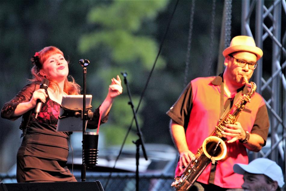 Photos by Brett Fisher. Aileen Quinn and the Leapin' Lizards perform Saturday night at the BAC.