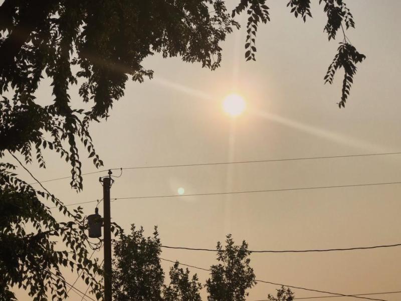Smoky, hazy skies this morning over Carson City and throughout the region. Photos by Kelsey Penrose