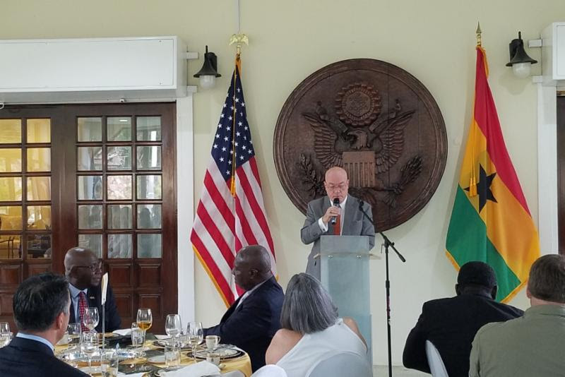 U.S. Ambassador to Ghana Robert P. Jackson at a trade mission breakfast.