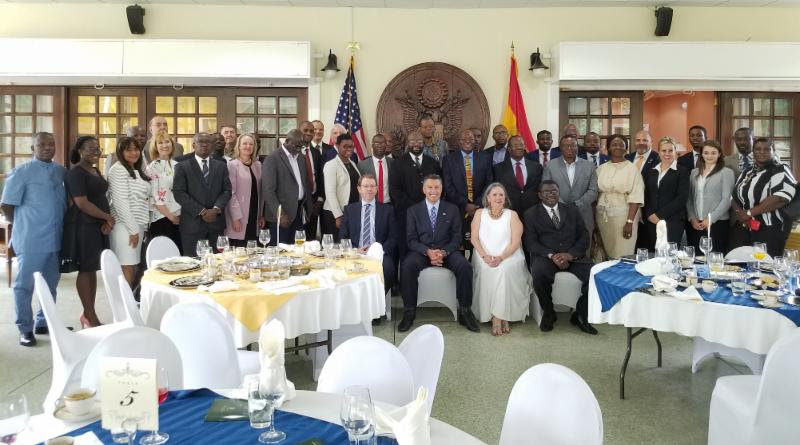 Nevada trade delegation and Ghana business community at breakfast.