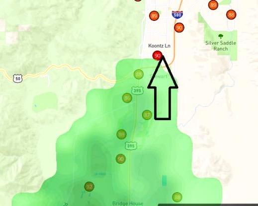 Storm map as of 1:45 p.m. Saturday, July 21