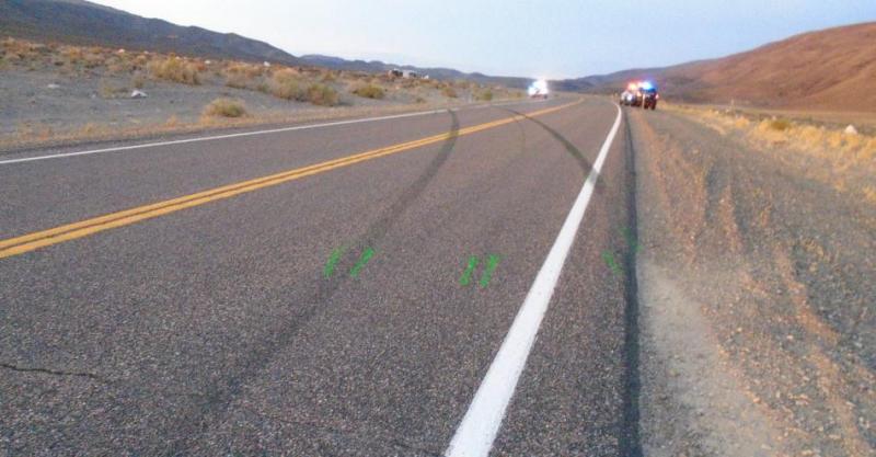 A 38-year-old California man died in the July 25 accident. Photo by Nevada Highway Patrol.