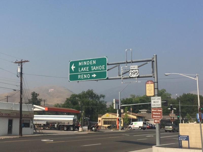 The air quality around Carson City was in the "moderate" category Wednesday morning.