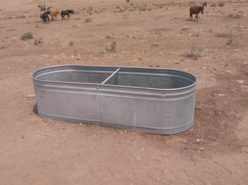 The horse troughs, on private property, were shot multiple times, resulting in $1,400 worth of damage.