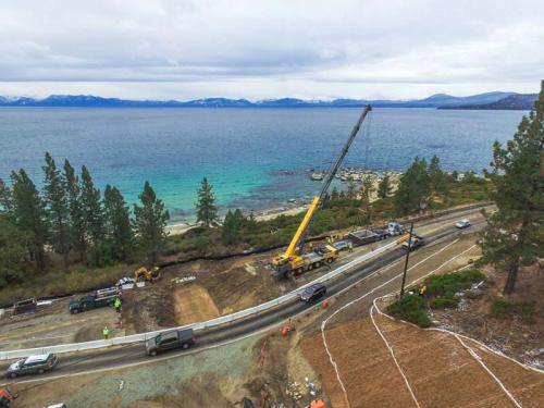 Crews work on the project shown in this summer 2017 NDOT photo.