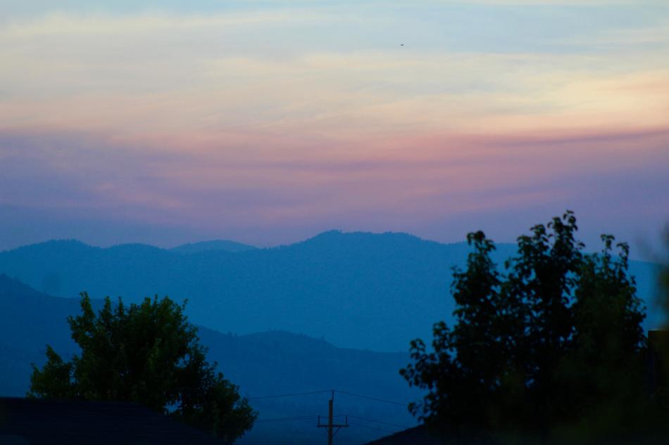 Photos by Brett Fisher. Smoke can be seen to the north-northwest of Carson City Saturday night.