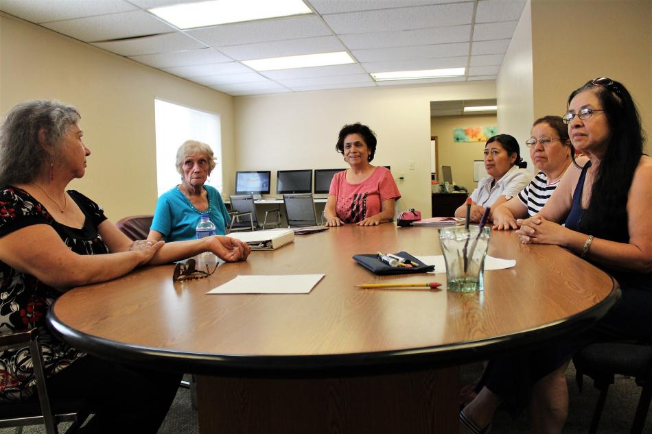 Photo by Brett Fisher. English conversation class at ULC in Carson City.