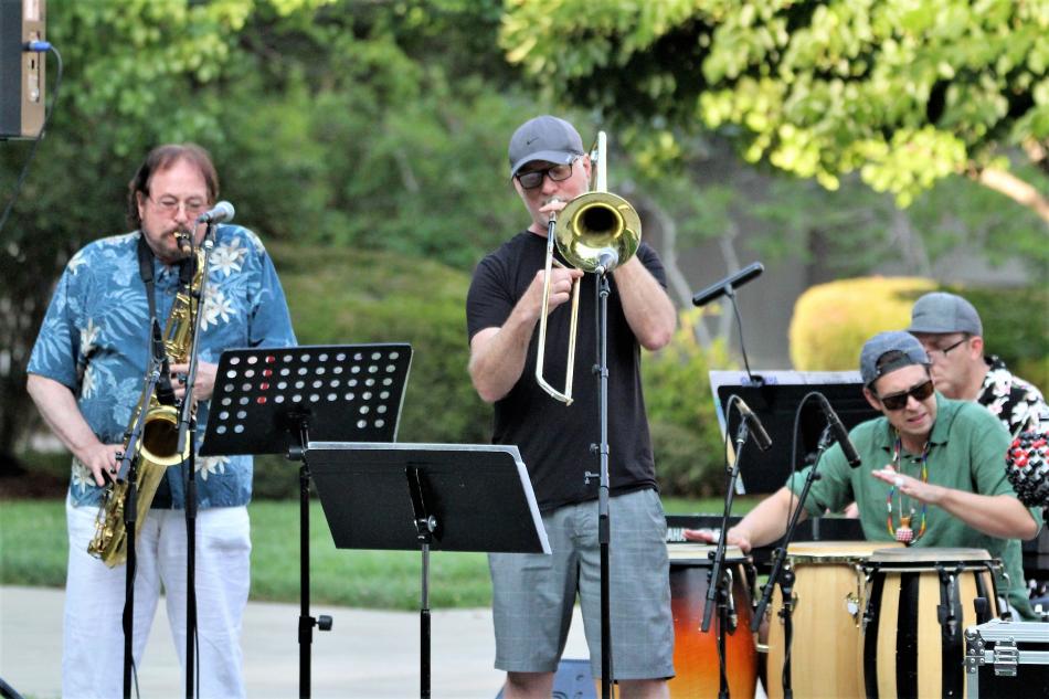 Members of No Comprende at the Capital Amphitheater Sunday.