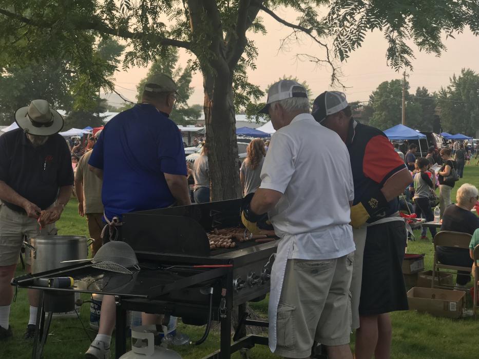 The grill masters at work.