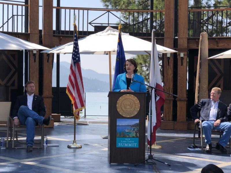 L to R: Nevada Sen. Dean Heller, Calif., Sen. Dianne Feinstein and Nevada Congressman Mark Amodei.
