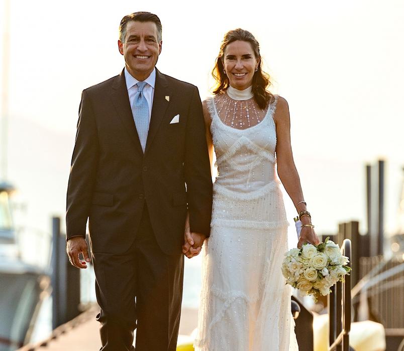Photo courtesy Nevada Governor's Office. Nevada Gov. Brian Sandoval newly married to Lauralyn McCarthy.