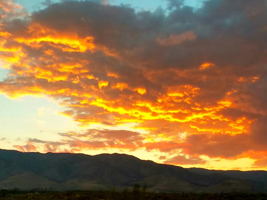 Summer sunset over Carson City.
