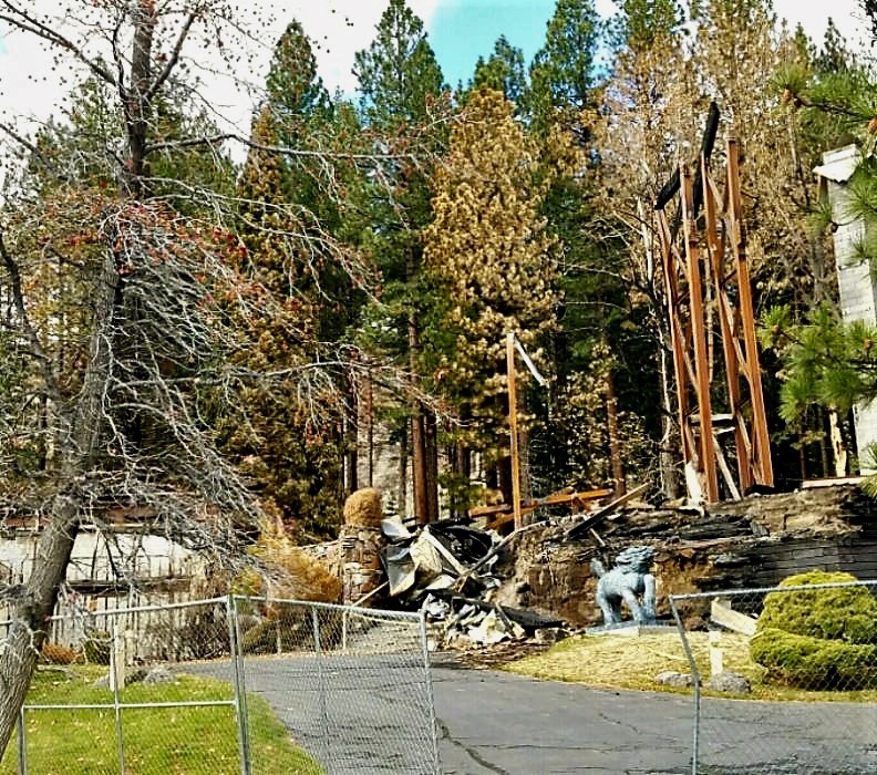 A destroyed home off Franktown Road in western Washoe Valley.