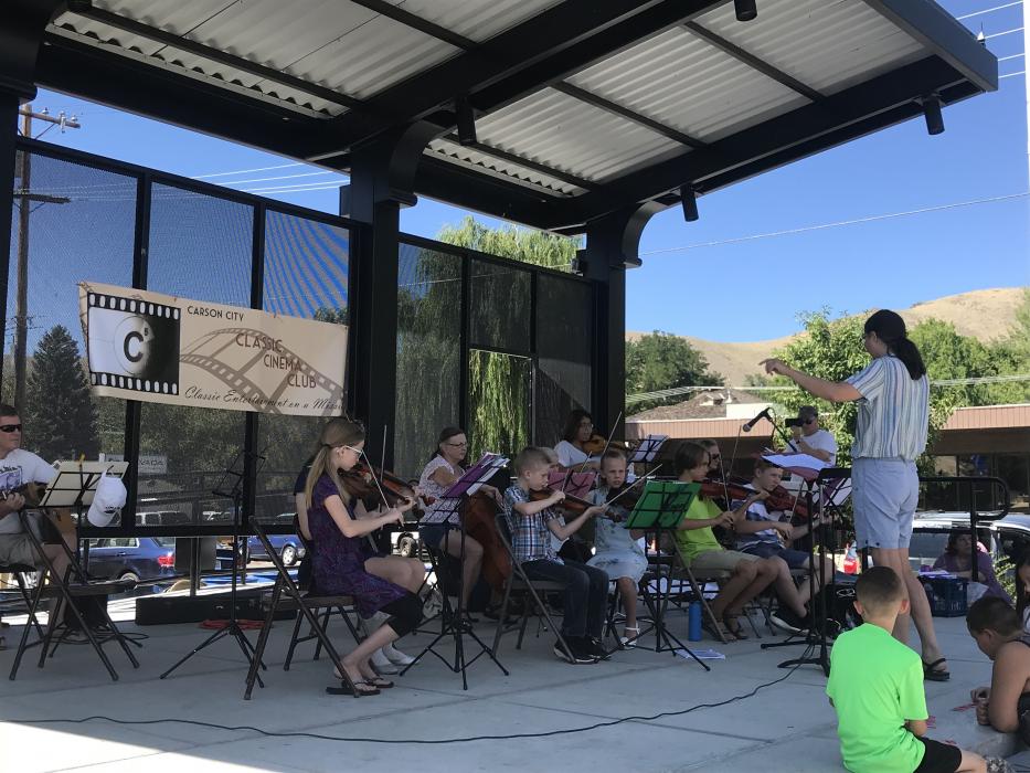 Live music provided on stage by the Carson City Symphony Youth Strings and Not Quite Ready for Carnegie Hall Players.