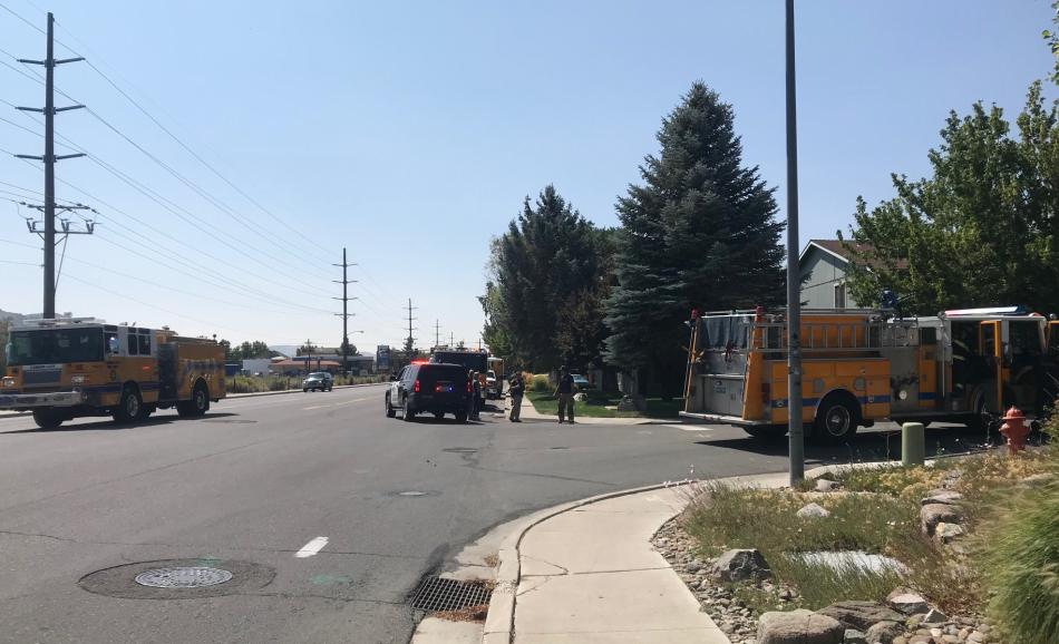 Water heater fire at Saliman Road condo complex was quickly extinguished. Photo by Kelsey Penrose