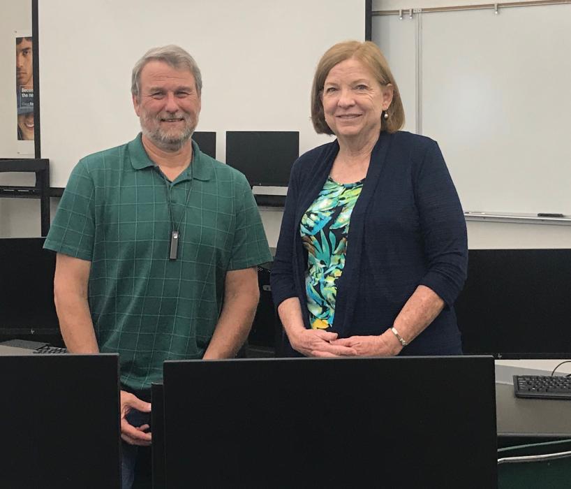 WNC College Career and Technical Education Director Dr. Georgia White, right, and Dave Riske.