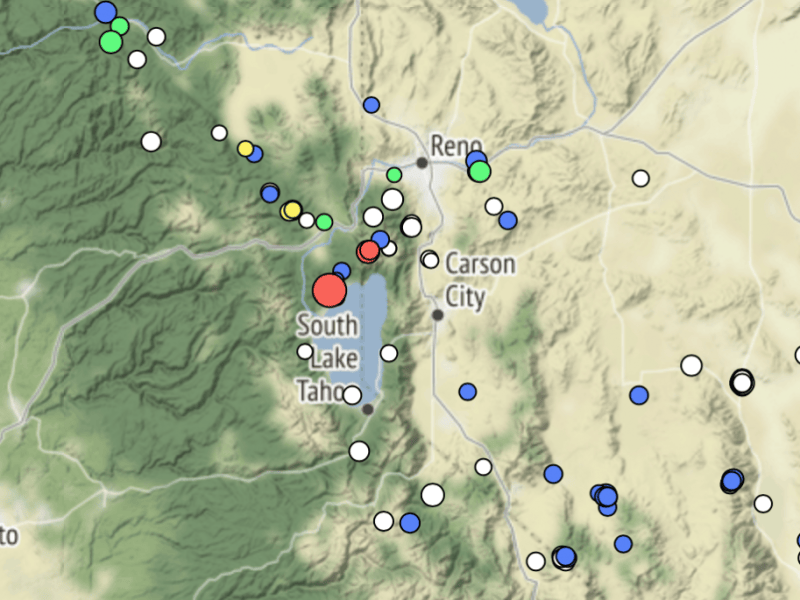 A 3.9 magnitude earthquake shook the Lake Tahoe area Thursday afternoon.
