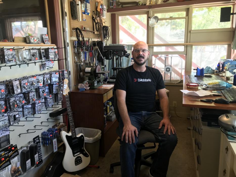 Vincent Gates is the owner of Play Your Own Music, located on E. John Street