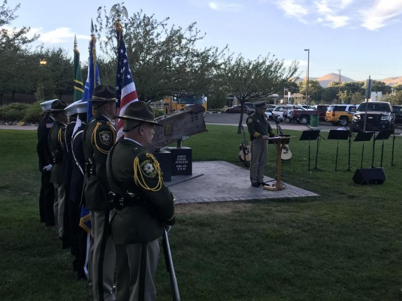 Sheriff Ken Furlong speaks at the September 11 Memorial Tuesday evening.