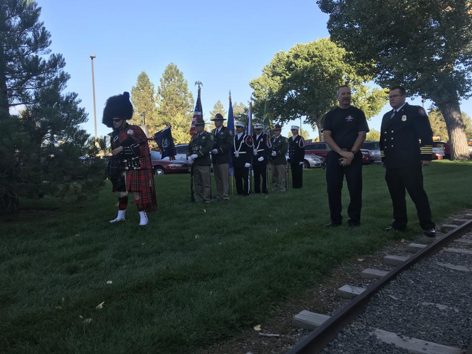 The Color Guard team.