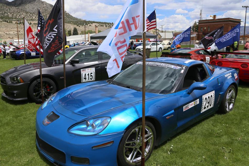 Cars from this year’s Silver State Classic Challenge in downtown Ely. The Silver State Classic celebrates its 30th anniversary.