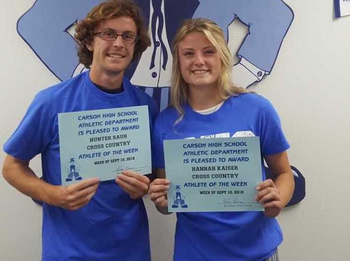 CHS Athletic Department's Athletes of the Week are Hunter Rauh and Hannah Kiser.