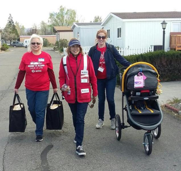 An alarm install day was held earlier this year in Carson City. American Red Cross photo