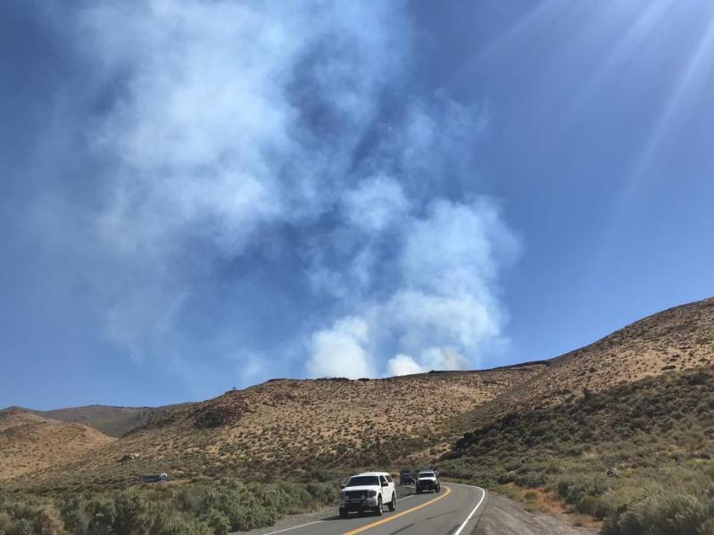 Fire crews are responding to the Duck Hill Fire north of Carson City. Photos by Kelsey Penrose