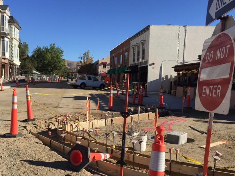 Work continues on the Curry Street project, which should be completed by Nevada Day.