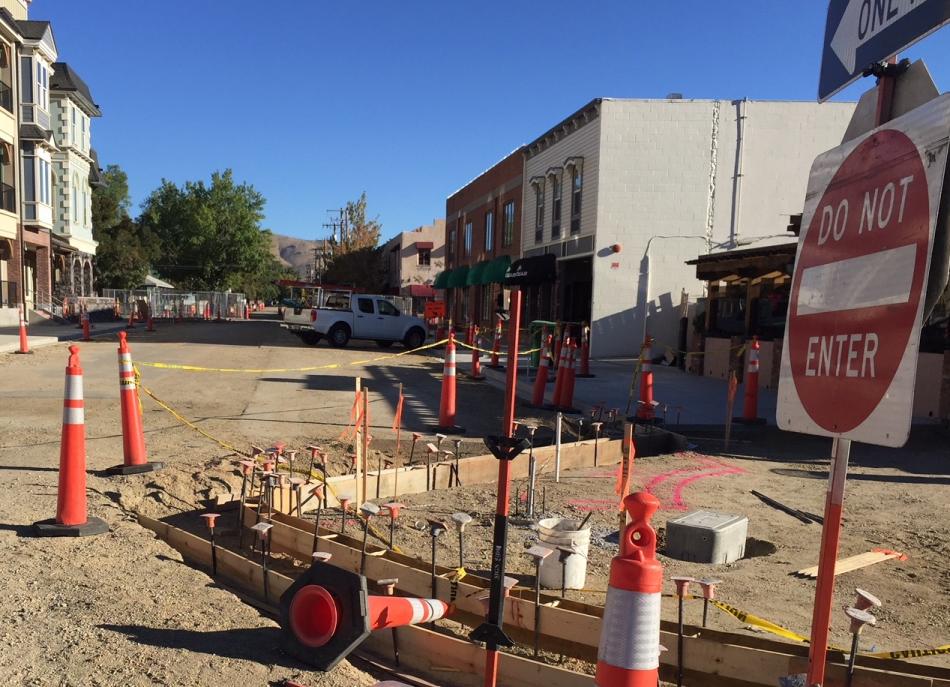 Work continues on the Curry Street project, which should be completed by Nevada Day. 