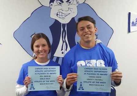 CHS Athletes of the Week are Jill Beglin and Chance Smith.